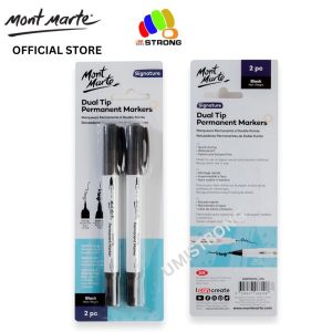 Mont Marte Dual Tip Permanent Markers Signature 2pc - Black