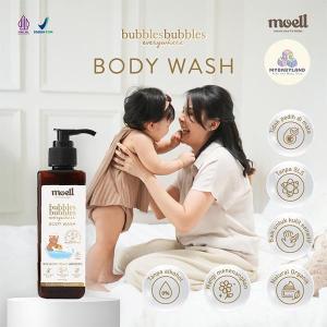 Moell Bubbles Bubbles Everywhere Body Wash 185gr/ Sabun bayi / Sabun natural organik / SLS free/ Safe for sensitive skin | Moell Bubbles Bubbles Everywhere Body Wash 185 ml / Sabun Mandi Bayi