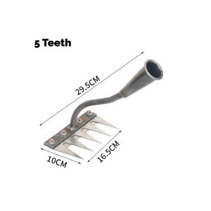 5/6/7/8 Teeth Agricultural Rake Soil Loosening Weeding Tool Manganese Steel Garden Weeding Rake Multi-use Agricultural Straw Hoe