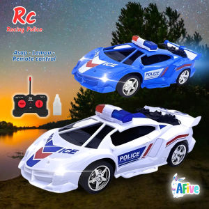 [AFive] RC Mobil Polisi Spray Remote Mainan Anak Interaktif Gerak Maju Mundur Kreativitas Imajinasi