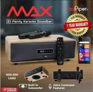 JAZPIPER MAX 2.1 | Family Karaoke Soundbar | All in One Karaoke System | Smart Voice Control | Build in App