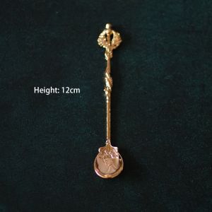 YDIJEJ Multifunctional Royal Style Zinc Alloy Tableware Heat Resistant Coffee Spoon Dessert Spoon Sugar Spoon Tea Spoon