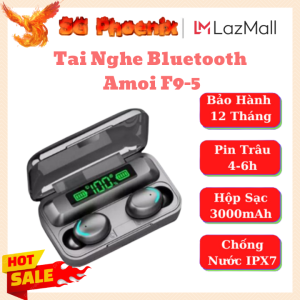 Tai Nghe Bluetooth Không Dây AMOI F9-5 Bluetooth 5.3 Pin Trâu Bass Căng Chống Nước IPX7 Bảo Hành 12 Tháng