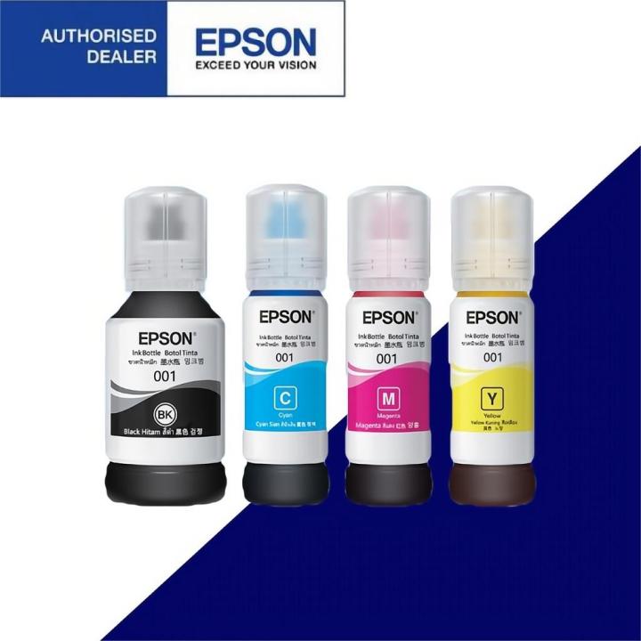 Epson 001 inks for L4150, L4160, L6160, L6170, L6190 Printer - BK/CY/MG ...