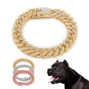 CEMOMEF Luxury Personalized Dog Accessories Pet Supplies Fighting Necklace Photo Props Pet Chain Necklace Dog Jewelry Collar