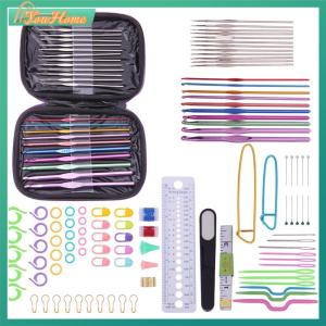 【จัดส่งที่รวดเร็ว】 22 ชิ้นชุดเข็มถักเส้นด้ายศิลปะหัตถกรรมโครเชต์ตะขอเข็มหมุดชุดแฮนด์เมดแบบพกพาปฏิบัติสแตนเลสถักหัตถกรรมชุด【หลังการขายรับประกัน】