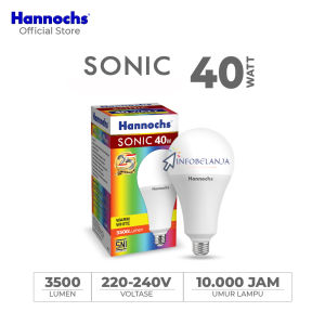Bohlam Lampu LED Hannochs Sonic 40 Watt Bolam Rumah Cahaya Putih CDL SNI