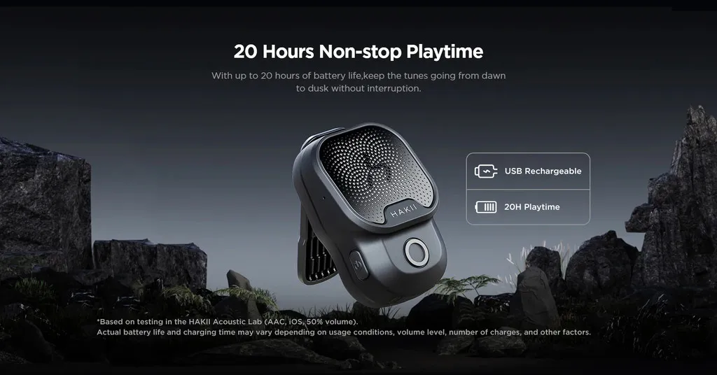 Havit Hakii Boulder Clip-On Portable Bluetooth Speaker description image 9