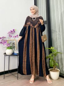 Kaftan Palermo Bolivia Busui Rayon Premium Super Jumbo Dress Batik Wanita Adem Nyaman By Alinrafd