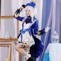 Game Genshin Impact Furina Focalors Cosplay Costume Uniform Wig Halloween Christmas birthday Party Suit Water God. 