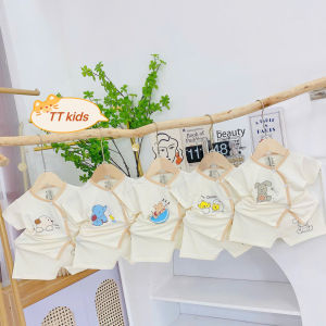 Combo 5 bộ quần áo cộc tay thun lạnh petit mềm mịn mát cho bé trai và gái sơ sinh