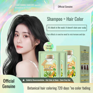 Plant Extract Bubble Hair Dye  Effective Gray Hair Coverage Hair Color Cream Hair Breathable Hair 10pcs/box 果植萃染发膏