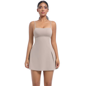 AE Anti-exposure sports dress with chest pads breathable outdoor golf dress with beautiful back and straps yoga and tennis dress for women