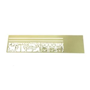Hollow Out Cats Bookmarks Ruler Copper Designs Multipurpose Stationery Tool Multifunctional For School Office Gifts