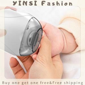 YINSI Portable Baby Nail Trimmer Electric With Lamp Fingernail Cutter Polishing Nail Clippers Nail Filer With 3 Adjustable Speeds