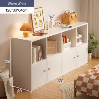 Multi Functional Bookshelf Storage Cabinet With Drawers/Doors Minimalist Wooden Living Room Storage Cabinet Rak Buku柜子