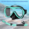 Snorkeling Gear for Adults, Snorkel Mask Snorkel Set, Dry Top Snorkeling Gear for Adults, 180 ° Panoramic Wide View Anti-Fog Tempered Glass Scuba Diving Mask for Snorkeling Swimming Travel. 