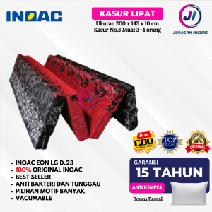 ( 145 x 10 x 200 ) Kasur Lipat Original INOAC EON D.23 LG ( hijau terang ) tebal 10cm Garansi Resmi 15 tahun Gratis Bantal