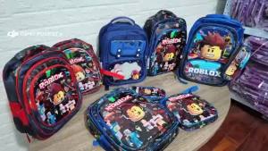 ❖Cindy chen✦ 3in1 Cartoon Backpack with Insulated Lunch Bag and Pencil Case Kids School Bag