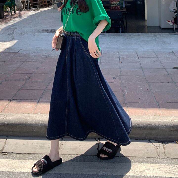 Long jean skirts clearance xl