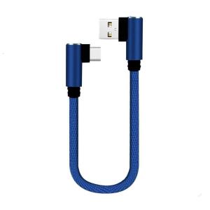 Double Elbow 0.25m 90 Degrees Type c Data Cable Black/ Blue/Red Fast Charging Cable Efficient USB Cable Data Line