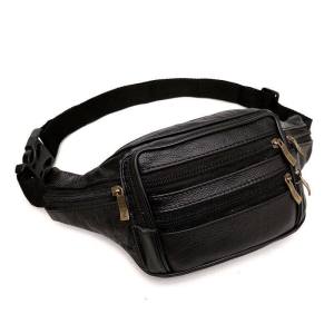100% Real Cowhide Belt Bag MenS And WomenS Casual Sling Bag Chest Bags