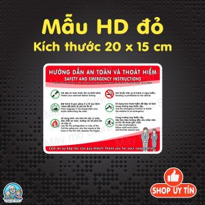 Tem Dán Xe “Hướng Dẫn An Toàn Và Thoát Hiểm” Decal Chống Nước Cho Xe Ô Tô Khách – Mày Mò Store