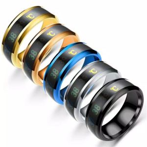 Cincin Pengukur suhu tubuh titanium Thermo Real Time Termometer Stainless steel anti karat selamanya COD Murah