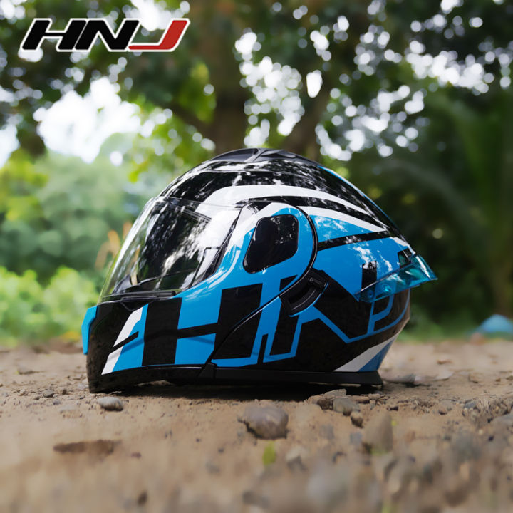 HNJ 937 modular helmet for motorcycle with dual visor full face