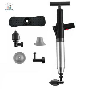 Air Power Drain Blaster Tools Stainless Steel Drain Plunger Dredge Universal High- Accessories for Home Kitchen Sinks