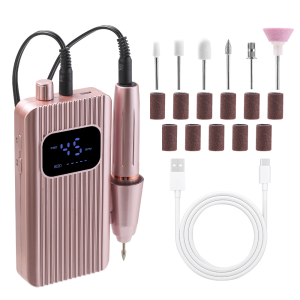MAYIT 45000 vòng/phút Mán móng điện có kẹp treo Có thể sạc lại Tốc độ cao Máy đánh bóng móng tay  Màn hình hiển thị LED Máy sơn  Dành cho sơn gel