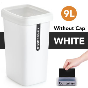 🔥24ShipOut🇲🇾 9L Simple Press Dustbin Home Office Trash Bin Kitchen Toilet Rubbish Bin Tong Sampah 垃圾桶