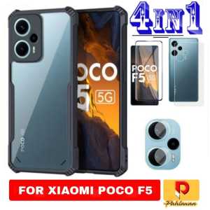 4IN1 SOFT CASE XIAOMI POCO F5 / POCO C40 2022 BLACK COLOR CASING ARMOR SHOCKPROOF TRANSPARAN