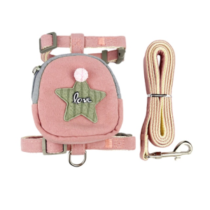 Traction Rope Chest Strap Rope HarnessDog Harness Cat Dog Star Pattern Embroidered Chest Strap Pet Backpack Harness Traction Rope Dog Supplies