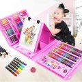 Art Set Crayon isi 208 Spidol Kerayon pensil warna koper color pencil alat mewarnai melukis Gambar kreativitas anak sepidol. 