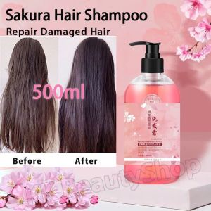 500ML Sakura Hair Shampoo Anti Dandruff Shampoo Oil Control Lasting Fragrance Repair Damaged Hair