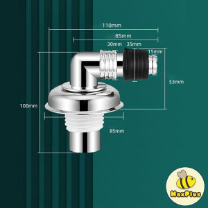 MaxPlus Washing Machine Floor Drain Connector Deodorization Anti-Overflow Three-Way Dual-Use Floor Drains
