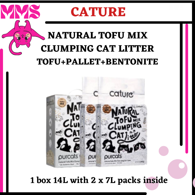 Cature Natural Tofu Mix Clumping Cat Litter # Tofu + Bentonite + Wood