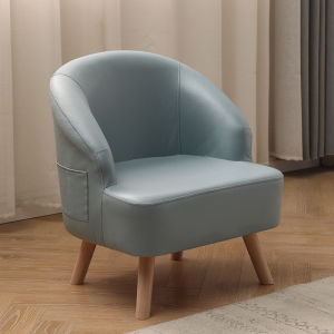 Sofa Single Small Apartment Living Room Balcony Bedroom Wash-In Seat Nordic Solid Wood Modern Simple Lazy Sofa