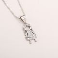 ZFZDR0LH Golden Plated Boys Girls Pendant Necklace Trendy Style Copper Base Hollow Pendant Fashion Lovely Charm Gold Plated Chain Birthday Gifts. 
