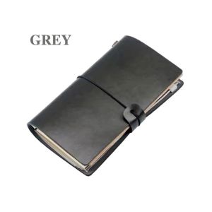 A6 Vintage Notebook PU Leather Blank Kraft Diary Note Book Journal Stationery School Office Supplies