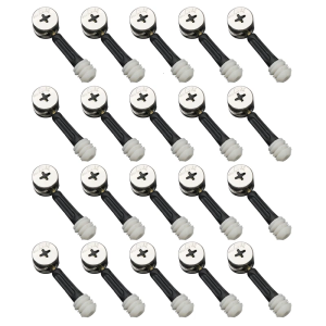 Iron Eccentric Wheel Connectors Set 20pcs for Efficient Assembly of Wardrobes Bookshelves and Storage Units