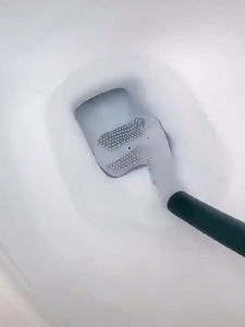 Chổi cọ bồn cầu chổi cọ toilet thông minh silicon thế hệ mới đầu cong siêu nhỏ gọn tiện dụng giúp chà rửa bồn cầu nhanh sạch cán chổi cọ dài đầu con giá silicon mềm nhẹ dễ cầm giúp việc dọn dẹp nhà tắm dễ dàng