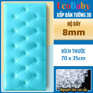 Thảm xốp 3D xốp dán tường giấy dán tường tự dính tấm dán tường không thấm nước xốp dán tường 3d dùng trong phòng khách phòng ngủ - 70x35x0.8cm - màu xanh ngọc - ECOBABY