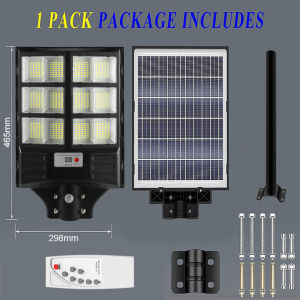 GEEK Solar Light 3000W Outdoor solar street light IP67 waterproof wall light LED street light with motion sensing