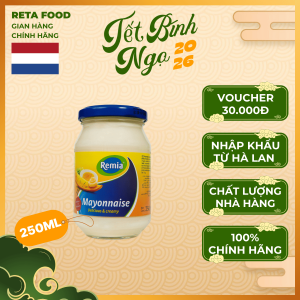 [Ưu đãi Tết] Sốt Mayonnaise Remia – Nhập Khẩu Hà Lan – Béo Mịn Chuẩn Âu – Dùng Salad Sandwich & Món Chiên (250ml / 500ml / 1L)