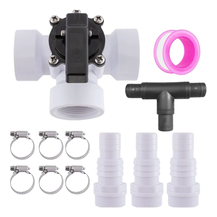 Pool Bypass Valves Adapter 12pcs With ABS Adapters 3 Way Connection ...