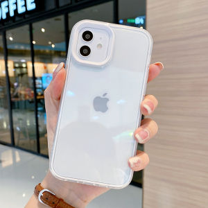 Transparent 3 in 1 Candy Color Bumper Case for iPhone 11 17 16 15 14 13 12 Air 11 Pro Max X XR XS Max 7 8 Plus 16 pro max