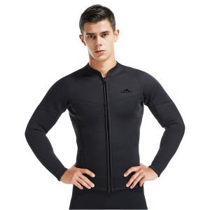 SBART 3MM Men Long Sleeve Neoprene Wetsuit Top Black Sunscreen UV Surfing Keep Warm Jacket For Diving Swimming Jumpsuit Shirt