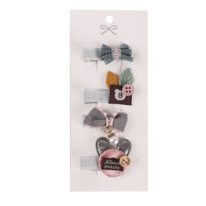 【♡Lovely girls house♡】  8Pcs/Set Cute Baby Bowknot Hair Clip for Girls Kids Korean Style Flower Headdress Princess Bow Side Clip Hair Accessories